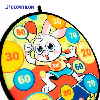 迪卡侬（DECATHLON）儿童户外亲子吸盘球乒乓活力兔含3球均码-4913881