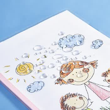 齐心（COMIX）彩色水滴抽杆夹10只装A4/7mm/拉杆夹抽杆文件夹透明拉杆文件夹 办公文具EA85