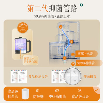 美菱富锶矿化茶吧机智能语音大箱体多功能办公室家用立式饮水机防溢烧水壶山水透影屏MC-H50B营养泉1.0