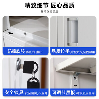 华宇天地文件柜铁皮柜档案办公资料柜子钢制储物柜中二斗精品款