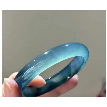 蓝水飘花翡翠手镯型号规格- 京东