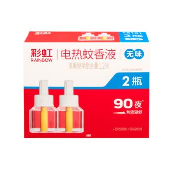 彩虹【店铺爆款】电热蚊香液特惠双瓶装34ml/瓶（无味）x6盒居家必备