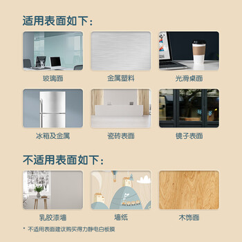 得力（deli）45*60cm家用可移除胶墙贴 铁性自粘贴可擦写画板 涂鸦自粘墙纸 儿童黑板贴 白板 软铁白板