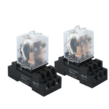 凯元达30A大功率继电器JQX-30FP30大电流小型11脚3开3闭带灯/24V【带3+1底座】