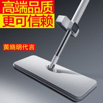 大卫 平板拖把 轻松刮污 干湿两用 免手洗地板拖P10【配2块加厚拖布】