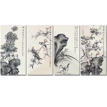 手绘梅兰竹菊价格报价行情- 京东