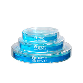 垒固高硼硅玻璃培养皿 实验室细胞细菌培养皿 90mm 10套 玻璃培养皿
