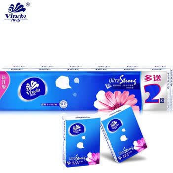 维达（Vinda）手帕纸 超韧4层12包(有香)*2提 共24包便携随身装 V0038