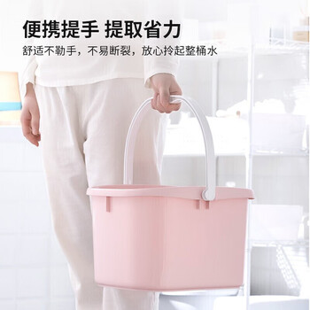 茶花 泡脚桶洗脚盆大号塑料洗脚桶水桶足浴盆颜色随机发 0351