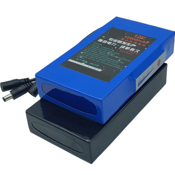 凯元达聚合物锂电池组大容量音箱LED灯箱太阳能监控路灯户外12伏电瓶12000毫安电量款蓝色送2A充电器