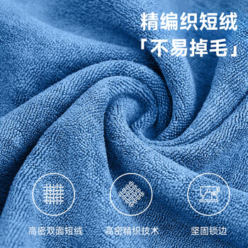 毕亚兹洗车毛巾40*40cm4条加厚专用内饰玻璃吸水车载抹布