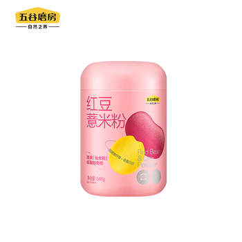 五谷磨房 低脂高纤轻负担 清爽代餐 优质食材 红豆薏米粉546g*1罐