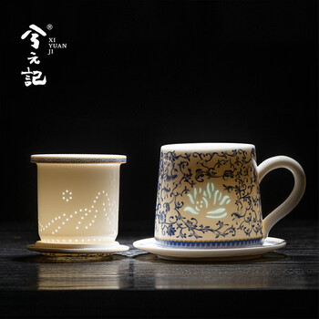 青花 玲瓏盃 茶盃 青花玲珑茶杯】价格_青花玲珑茶杯图片- 京东