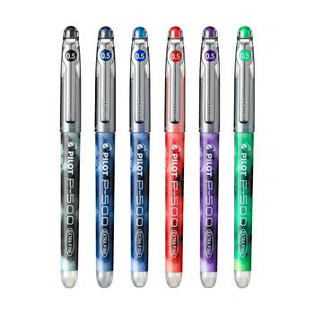 百乐（PILOT）P500彩色中性笔水笔0.5直液式走珠笔签字笔学生文具办公用品刷题笔高颜值绘图 紫色 单支装