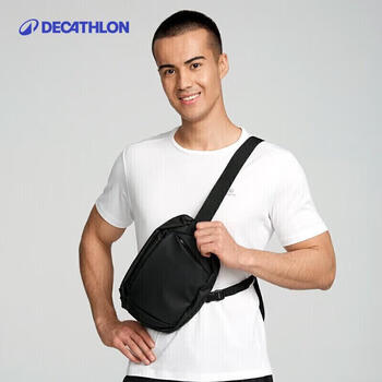 迪卡侬跑步斜挎包 单肩包- 黑色4046654 均码 迪卡侬跑步斜挎包 单肩包- 黑色4046654 均码