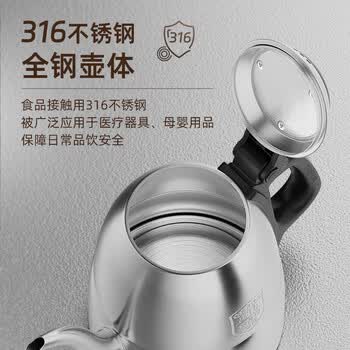 金灶（KAMJOVE）电热水壶电茶壶 E1+茶垢剂单发 不锈钢色1.2L泡茶壶 保温烧水壶 泡茶专用e1家用恒温热水壶