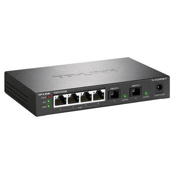普联（TP-LINK）千兆单芯单模单纤光纤收发器 3公里远距离 SC-RJ45互转光电转换器【4电2光/环网】TL-FC324PAB-3