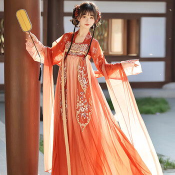 【玉露清秋】唐制 刺繍 斉胸 改良漢服 H07# 春瑶 唐制 刺繍齐胸襦裙 中華漢服 グリーン H05＃の通販 by coco's