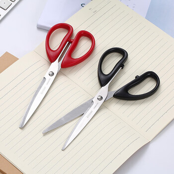 齐心剪刀剪子 加长剪刀180mm 颜色随机6个 B2716