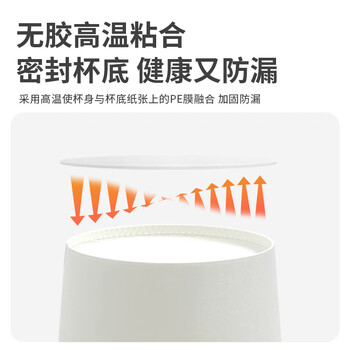 新鲜生活【某东来同款】纸杯一次性杯子加厚豆浆杯水杯咖啡杯230ml*100只
