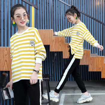 14岁女大童女装春秋装2019新款春季儿童运动服套装女童卫衣女孩两件套