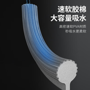 百世优品 双排滚轮胶棉拖把27cm1头家用一拖净免手洗2025懒人拖把海绵吸水 百世优品 双排滚轮胶棉拖把27cm1头家用一拖净免手洗2025懒人拖把海绵吸水