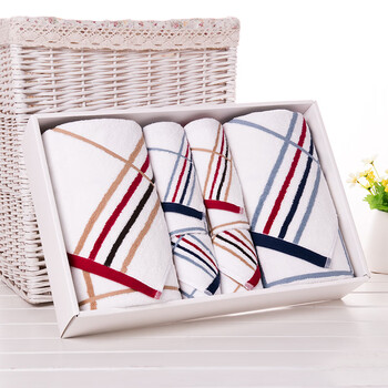 洁丽雅 6918六件套 毛巾礼盒浴巾套礼盒大红色婚庆回礼 商务6件套礼盒