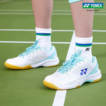 YONEX尤尼克斯羽毛球鞋yy男女款训练透气缓震SHB101CR 白薄荷38 YONEX尤尼克斯羽毛球鞋yy男女款训练透气缓震SHB101CR 白薄荷38