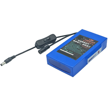 凯元达聚合物锂电池组大容量音箱LED灯箱太阳能监控路灯户外12伏电瓶12000毫安电量款蓝色送2A充电器