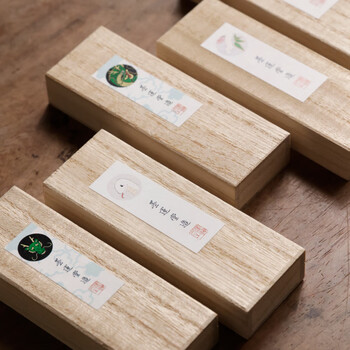 漢墨 进口生肖虎版墨块 墨条墨运堂1.5丁型书法研墨油烟墨锭 文房四宝干支实用墨	