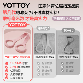 yottoy8字拉力器 背部训练弹力绳家用开肩颈拉伸带练背瑜伽硅胶锻炼手臂 yottoy8字拉力器 背部训练弹力绳家用开肩颈拉伸带练背瑜伽硅胶锻炼手臂