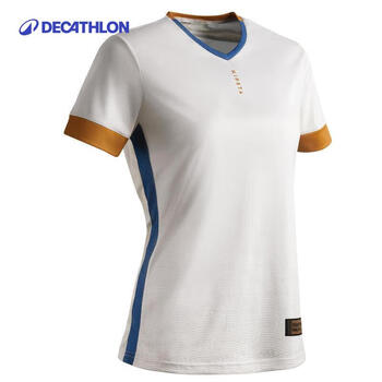 迪卡侬女士跑步快干健身衣服运动足球篮球白棕XS 4006215 迪卡侬女士跑步快干健身衣服运动足球篮球白棕XS 4006215