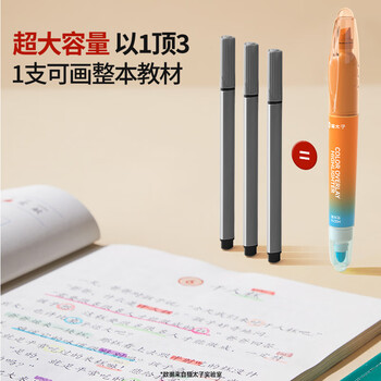 猫太子可叠色荧光笔标记笔记号笔彩色小学生专用划重点双头荧光笔手抄报专用笔高颜值速干12色做笔记专用