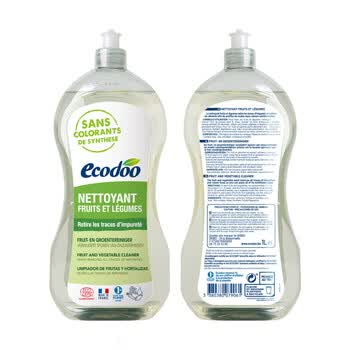 逸乐舒ecodoo水果蔬菜清洗剂洗洁精食品级孕妇宝妈去残留1L家庭清洁