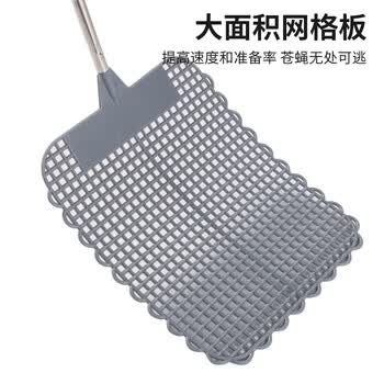 秉优伸缩不锈钢苍蝇拍大号大码加长柄加厚手动打蚊子灭蚊打苍蝇拍子厚