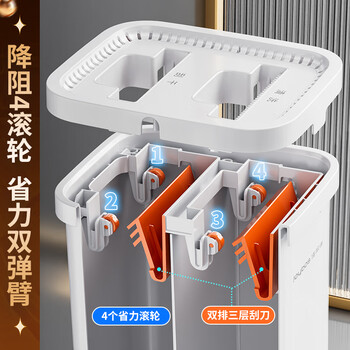 佳帮手平板拖把40cm6布家用一拖净免手洗2026带桶一套洗拖地神器墩拖布