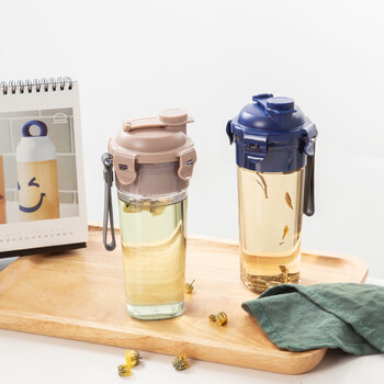 乐扣乐扣（LOCK&LOCK）大容量运动杯塑料水杯随手茶杯棕色ABF934MBR_680ML