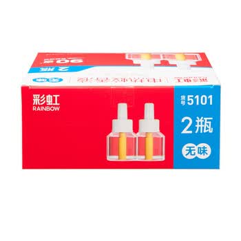 彩虹【店铺爆款】电热蚊香液特惠双瓶装34ml/瓶（无味）x6盒居家必备