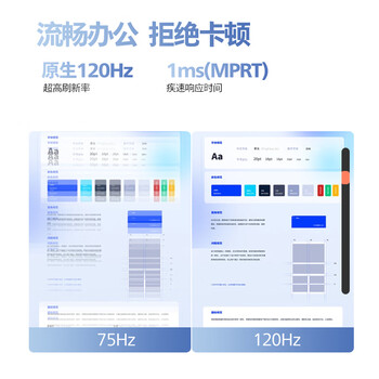 飞利浦23.8英寸 LGD-IPS纤薄屏 四窄边 全高清 120Hz 低蓝光 HDMI+VGA 节能办公显示器 显示屏24E2N1110S
