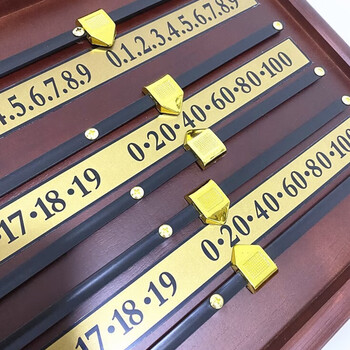 捍升 美式诺克台球实木质手动记分牌胶轨台球计分盘计分器