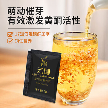 雁门清高富硒黑苦荞茶礼盒300g 养身茶叶商务礼盒苦荞茶山西 年货礼品礼盒