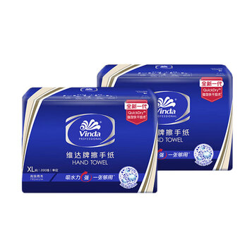 维达（Vinda）【食用油+擦手纸】压榨本香菜籽油4L*2桶+V2056抽纸200抽*2包