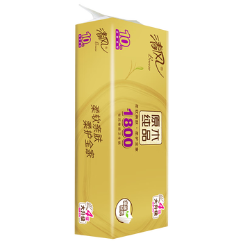 清风【李昀锐同款】有芯卷纸 原木金装4层加厚180克*10卷 卫生纸