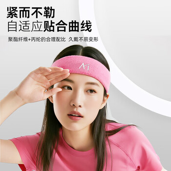 曼迪卡威（Mdikawe）运动发带男女吸汗头带止汗带跑步导汗带篮球防汗戴束头箍单只灰色