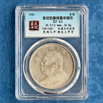 民國9年硬幣 4. 中华民国九年（1920）袁世凯像壹圆银币（L&M-77） | NGC