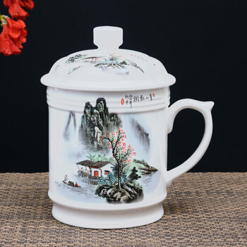 中国　青花　花卉文　双象耳瓶　N　R5790B 中国 青花 花卉文 双象耳瓶 N R5790B