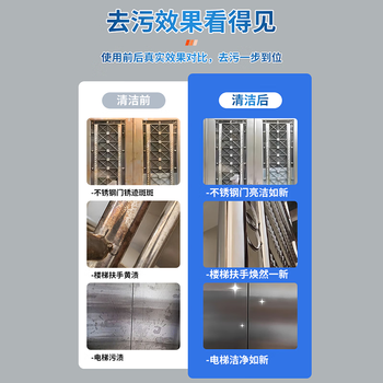 夏阳不锈钢清洁剂擦电梯轿厢门不锈钢光亮剂除垢清洗保养护理油抛光液