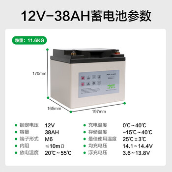APC&施耐德CFR铅酸蓄电池M2AL12-38CFR