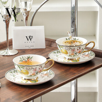 物取（WOOCH）柠檬系列对杯碟礼盒装新婚礼物送新人生日乔迁送礼高颜值咖啡杯