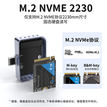 GODOM.2固态硬盘盒直插式2230外接nvme移动typec电子尿袋适用笔记本手机Mac电脑SSD扩容